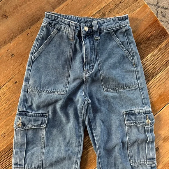 Women’s Blue Cargo Pants - Picture 2 of 6